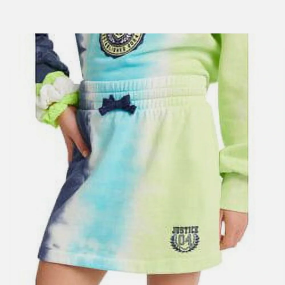Justice Vibrant Blue‎ and Green Skirt